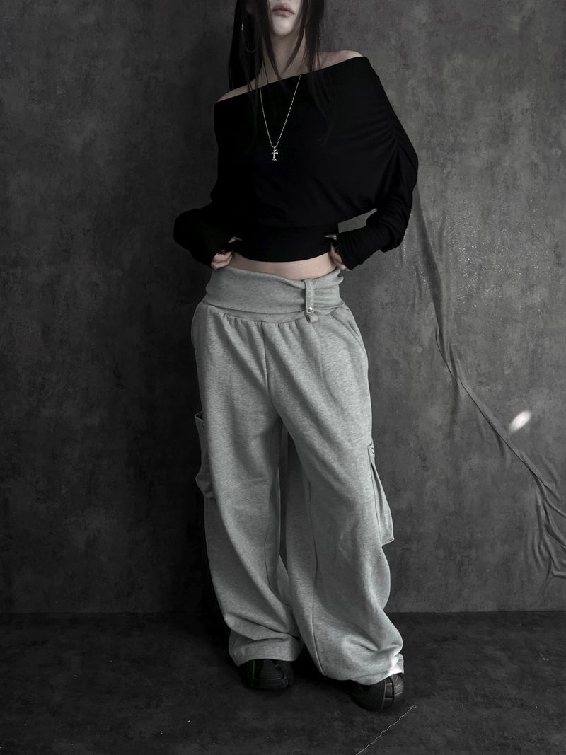 URBAN UNIQUE（アーバンユニーク）の「wrap waist wide pants (2color)（Pants）」