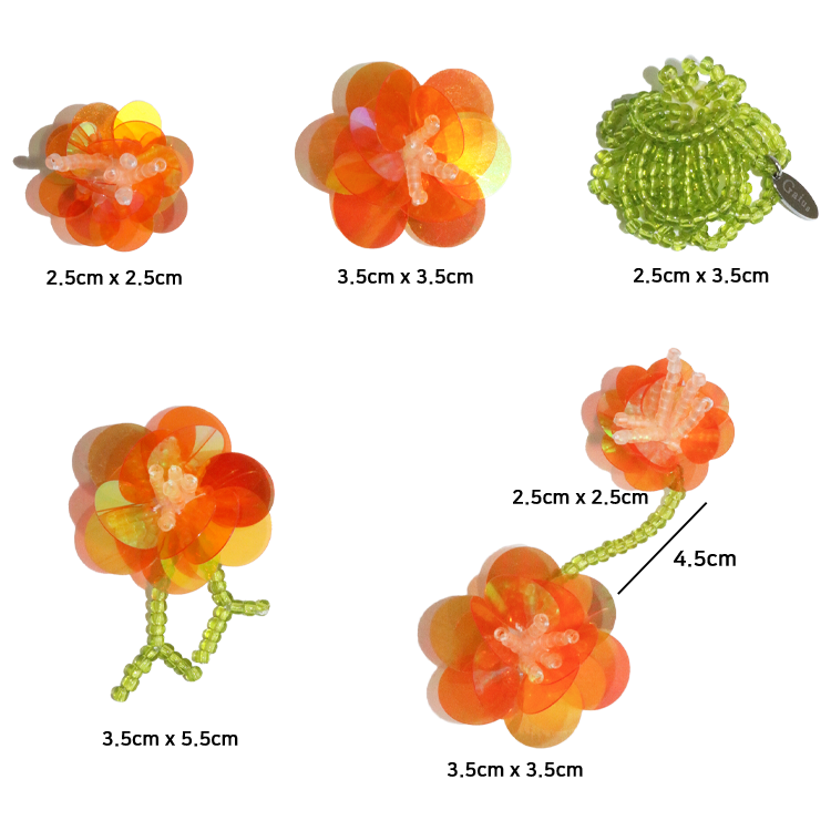【MADE】trumpet creeper shoe charm (6pcs)