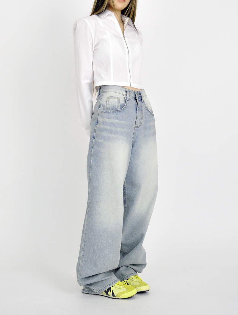 (UNISEX)soft denim pants