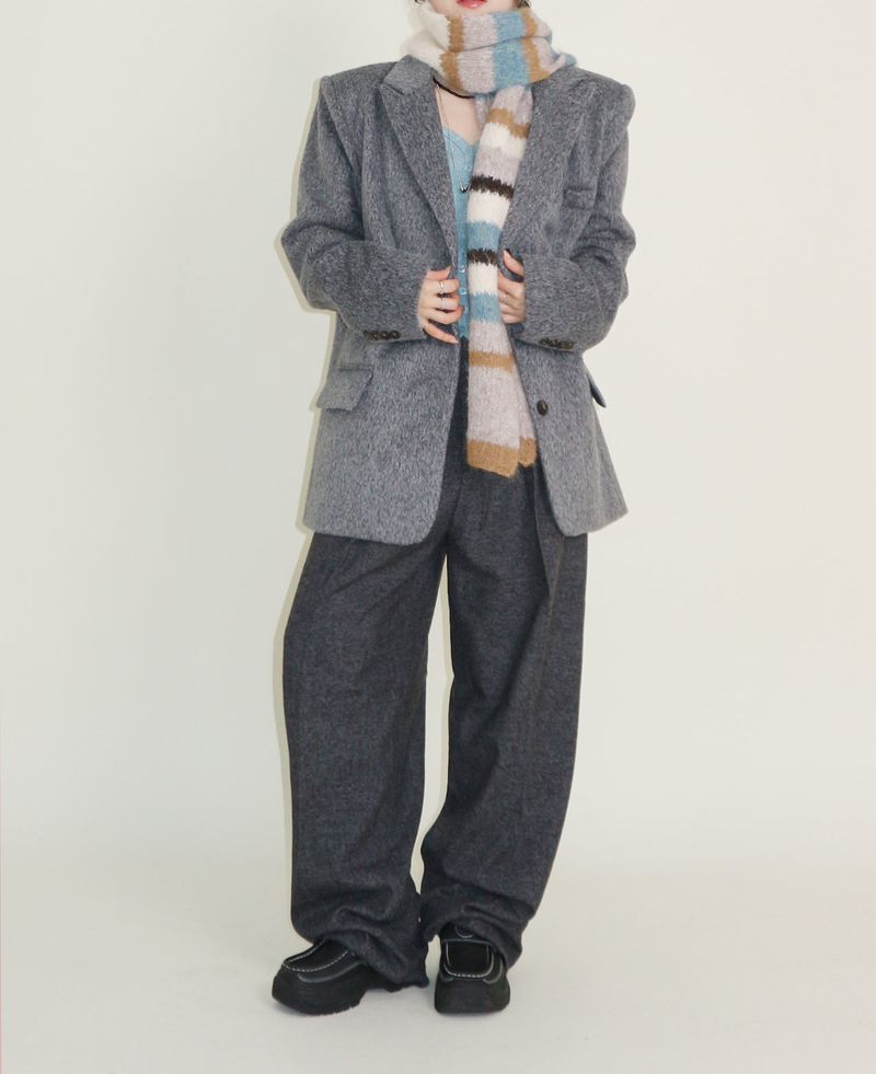 Winter Alpaca Formal Single Jacket (Wool Jacket) (Lining 2 Ounces)
