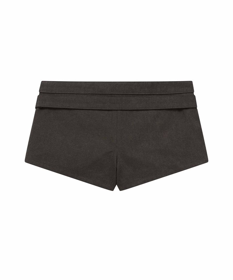 2 belt shorts (brown)