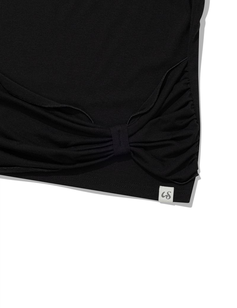 RIBBON SLEEVELESS(BLACK)