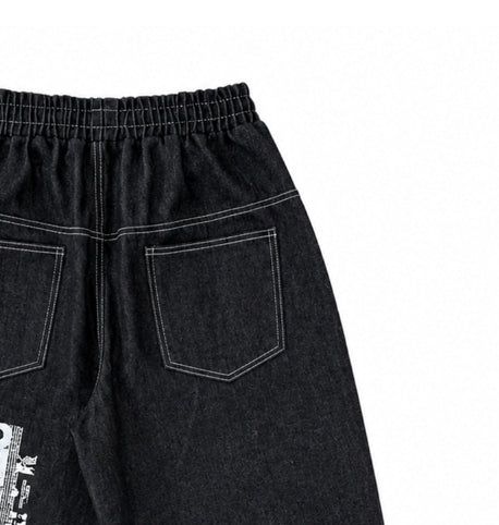 Colden Lettering Banding Wide Denim