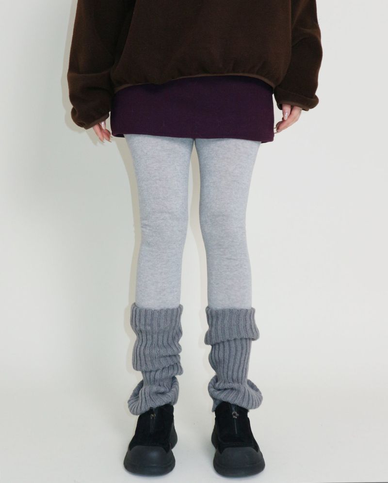 Plum Shorts Layered Mini Skirt (Wool Material)