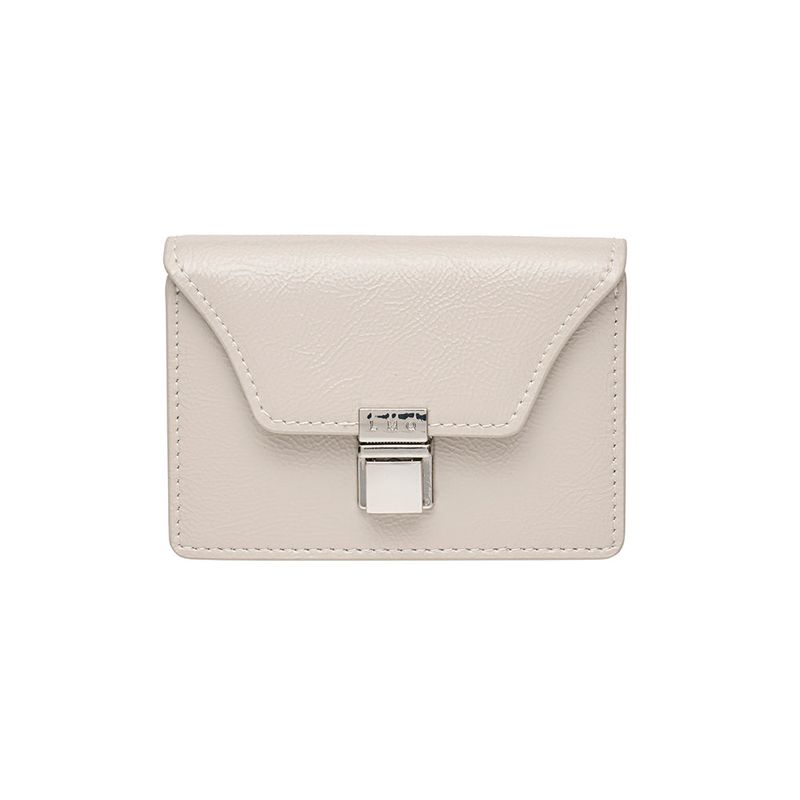 Modic Buckle 3 Layer Accordion Card Wallet Warmgray