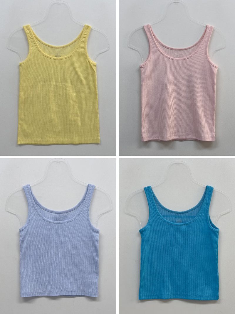 Rainbow Daily Ribbed Sleeveless Top