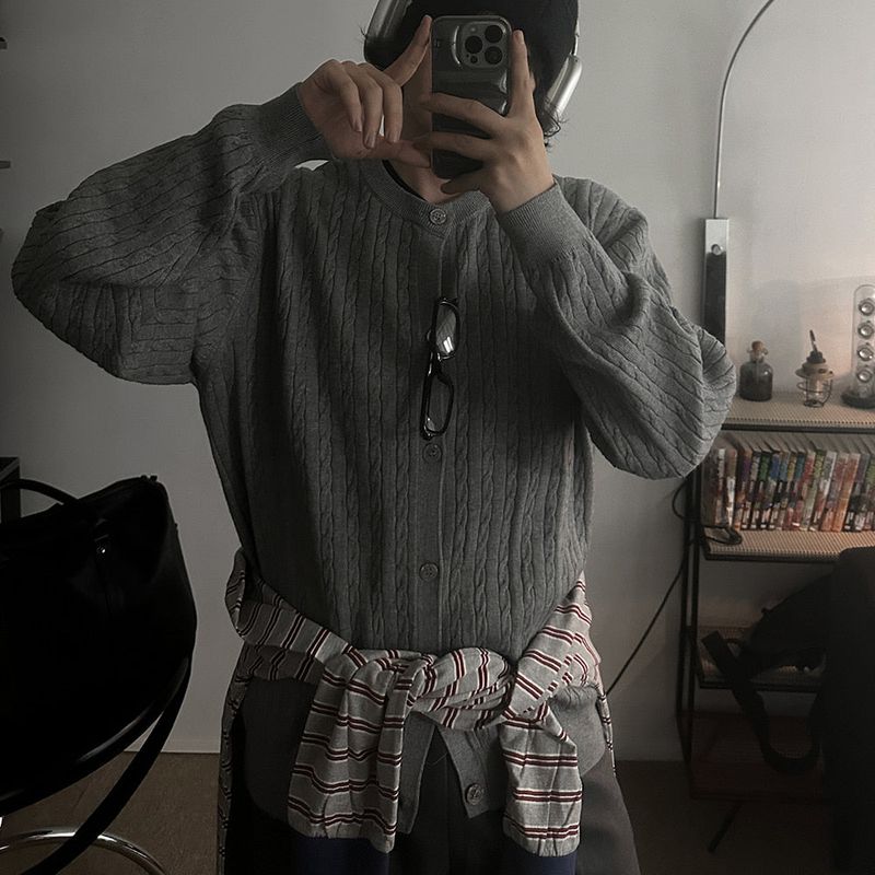 ASCLO Brio Crew Neck Cardigan (9color)