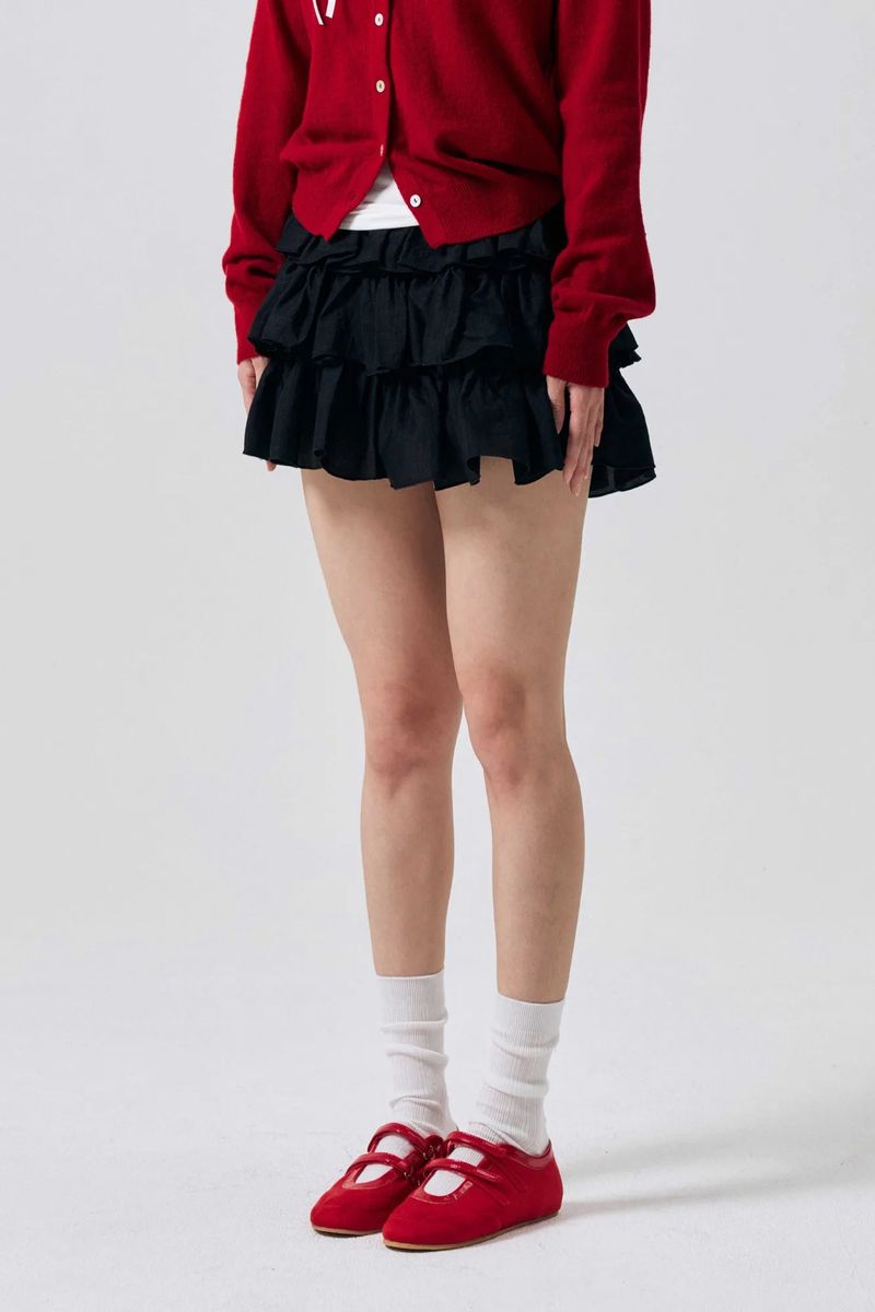 IVY MINI CANCAN SKIRT PANTS / BLACK
