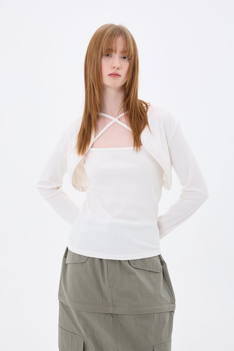 ARIOSO BOLERO SET / WHITE