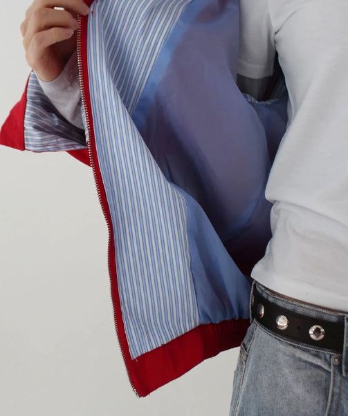 STRIPE COLLAR LAYERED JUMPER