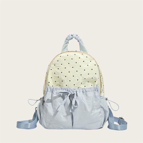 Ribbon Polka Dot Canvas Backpack – Cute College & Commuter Bag