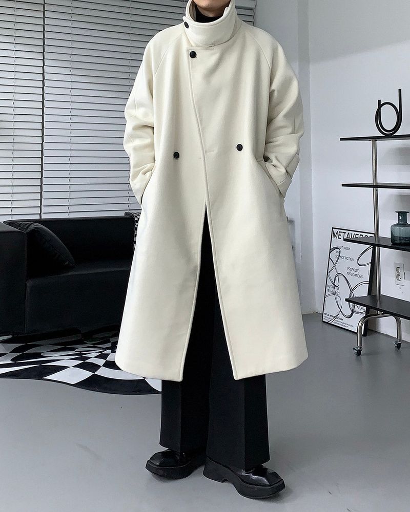 SI High-Neck Long Coat (2 colors)
