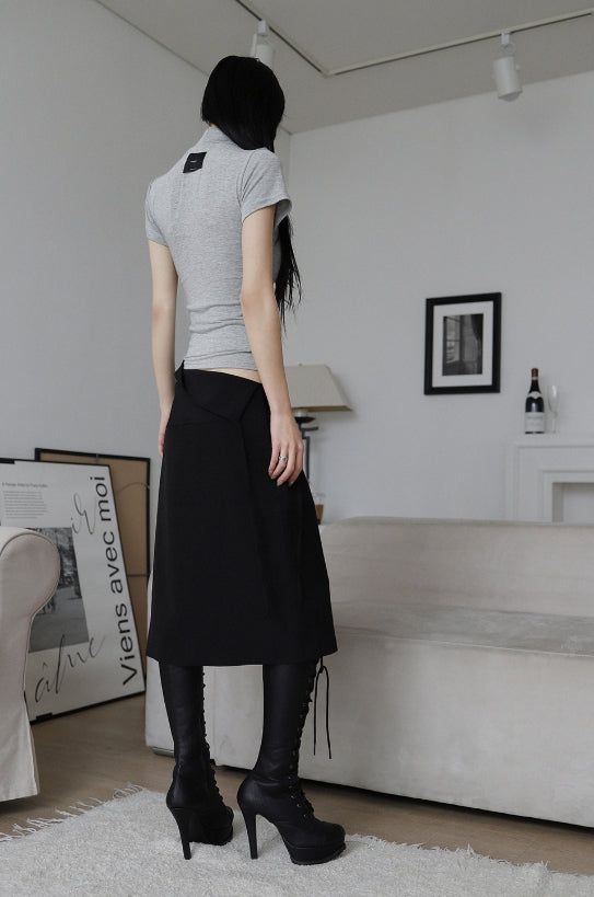 Hats Line Midi Skirt