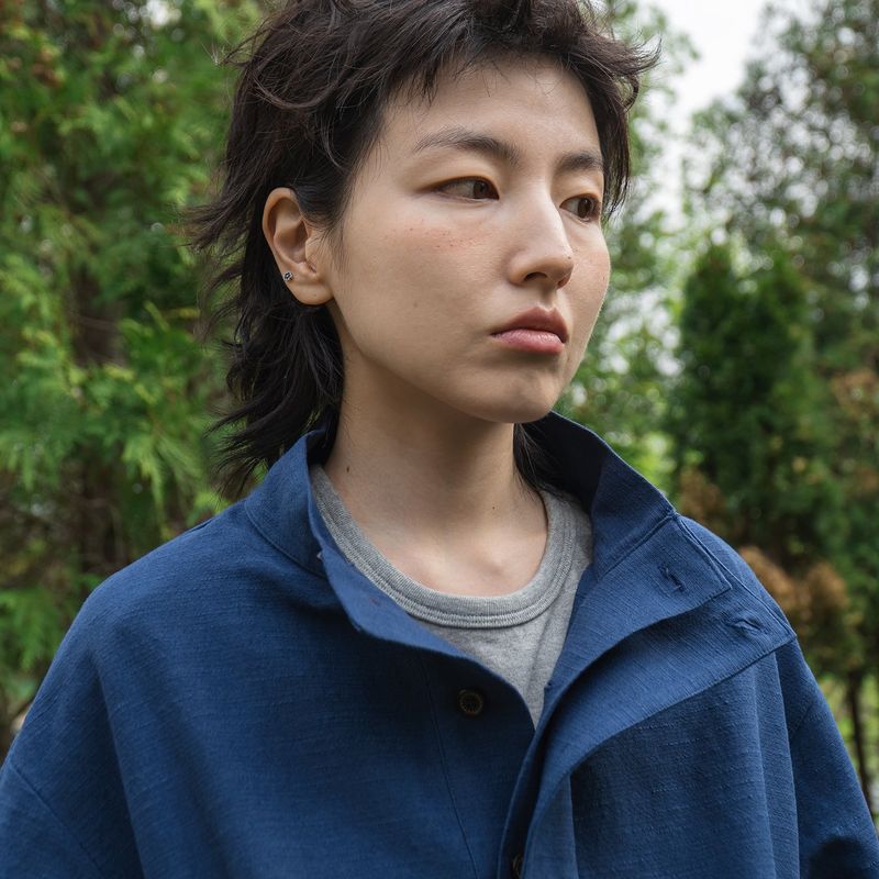 Pullover work shirt / Blue