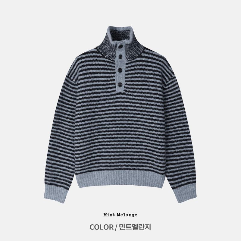 Hawk Striped High Neck Knit