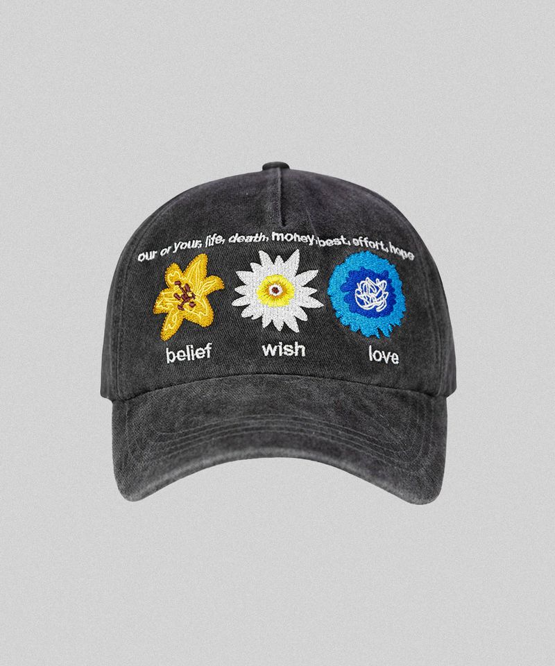 NATIVITY MM CAP STONE WASHING (BLACK)
