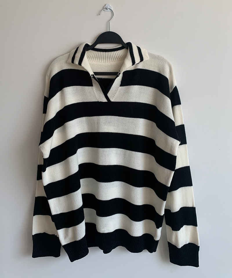 Bold Stripe Collar Knit