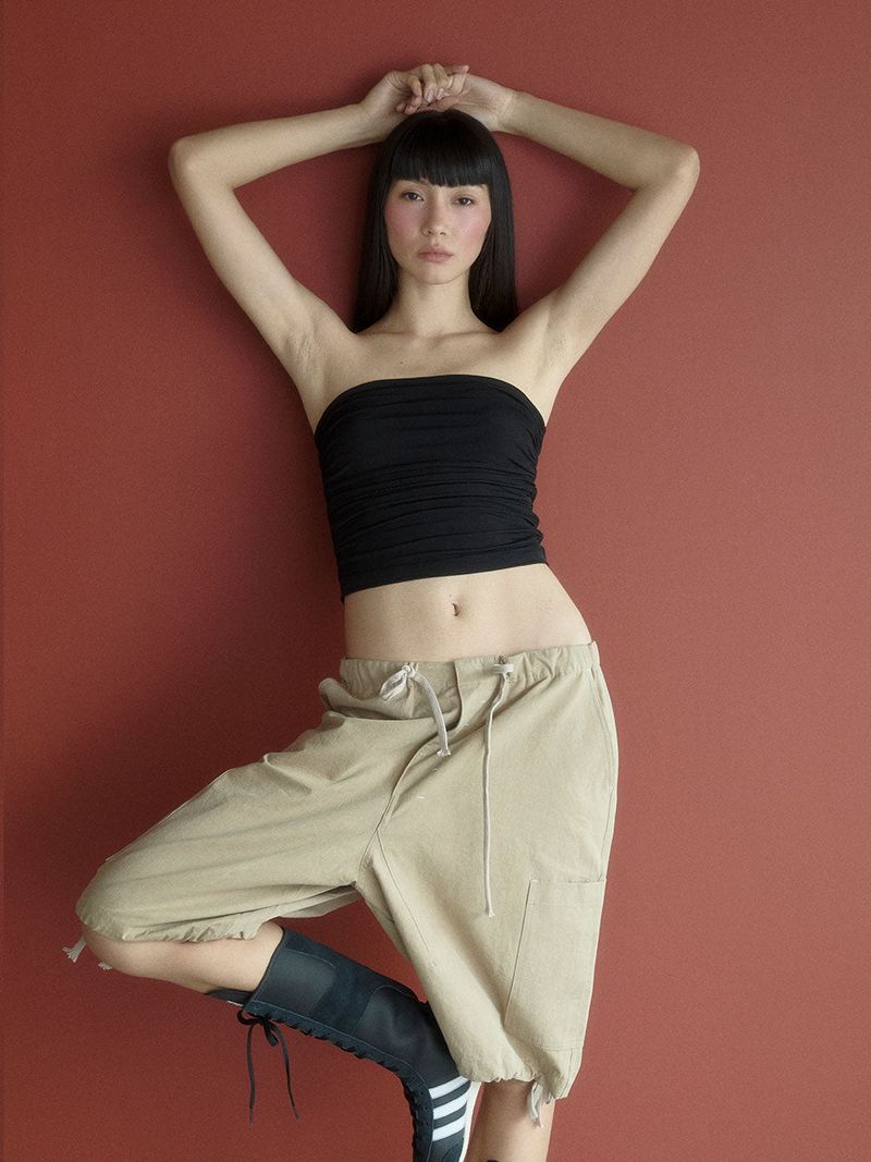 Wrinkle Tube Top_Black