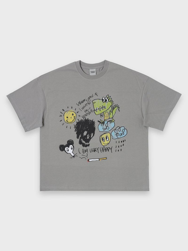 stockholm syndrome（ストックホルムシンドローム）の「ディノTシャツ - グレー（トップス）」