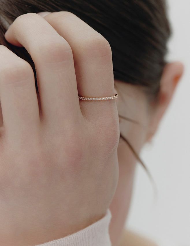 26SS★ Truly Essence 14K Full Pave Ring