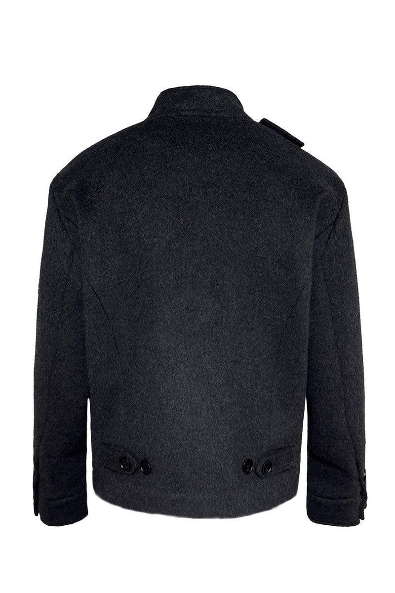 Adjustable Waist Wool Jacket