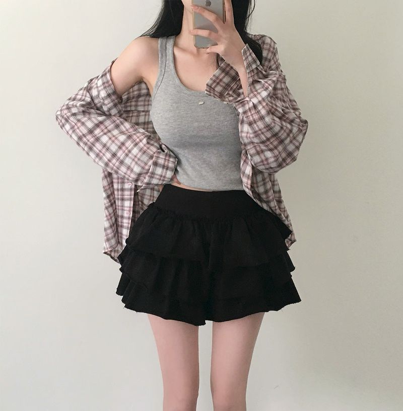 [MADE] Cabbage, Teard Miniskirt Pants