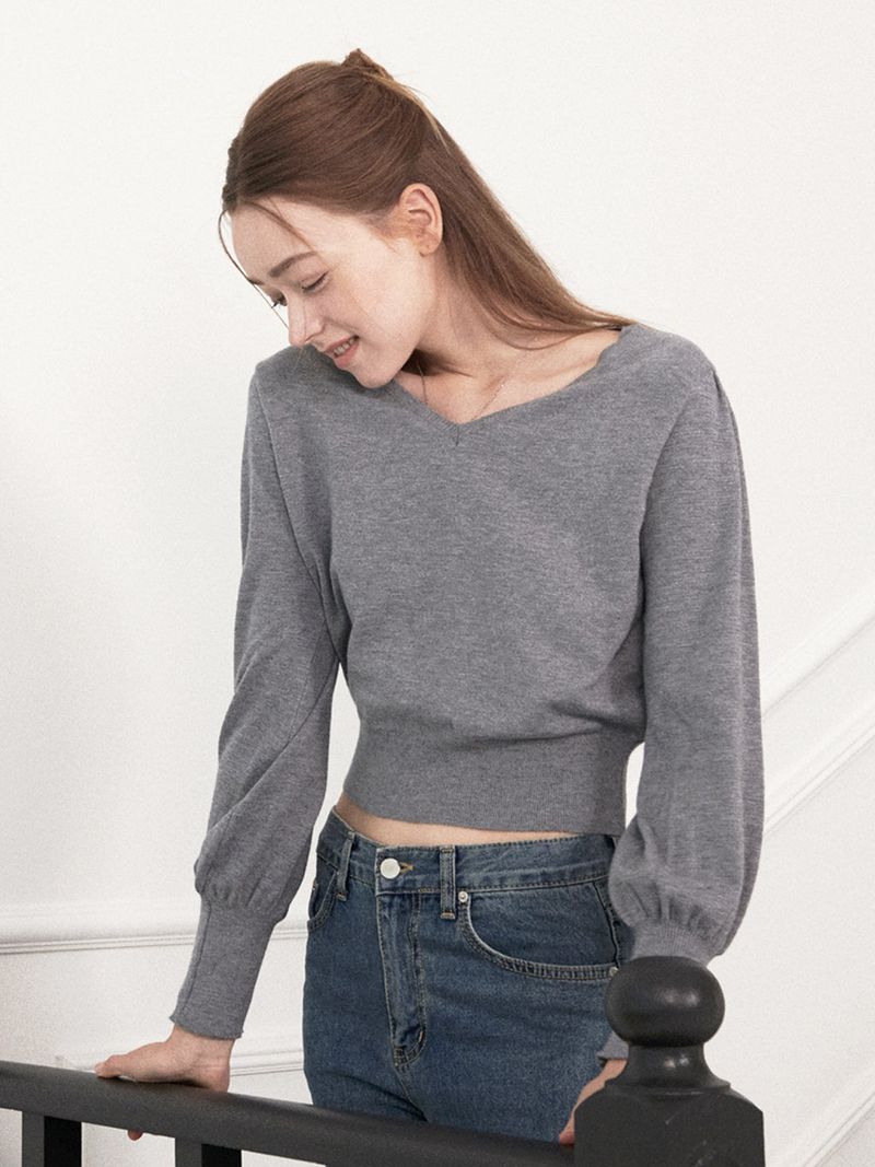 Emma Puff Knit (Grey)