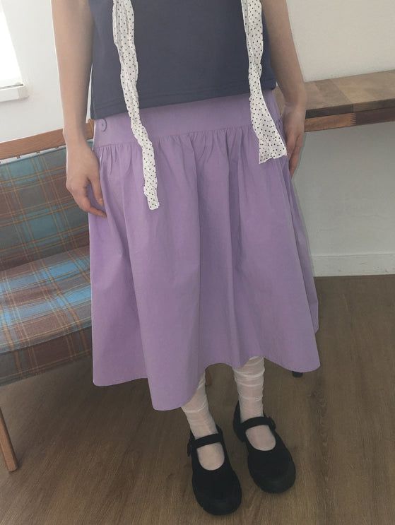 BAON（バオン）の「Janta Diagonal Button Banding Midi Skirt（Skirts）」