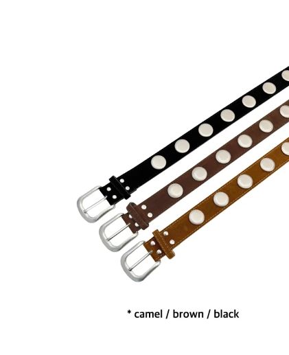 CIRCLE STUD SUEDE BELT
