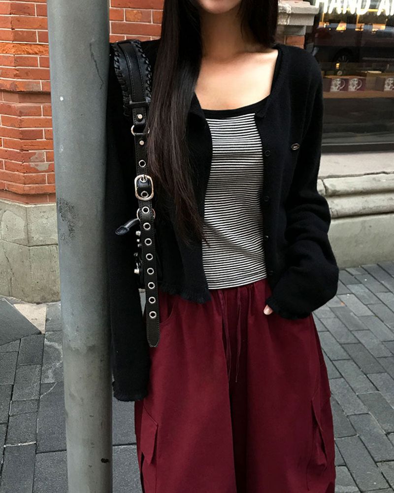 Candy Frill Knit Cardigan