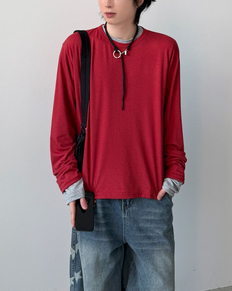 Crop Layered Long Sleeve