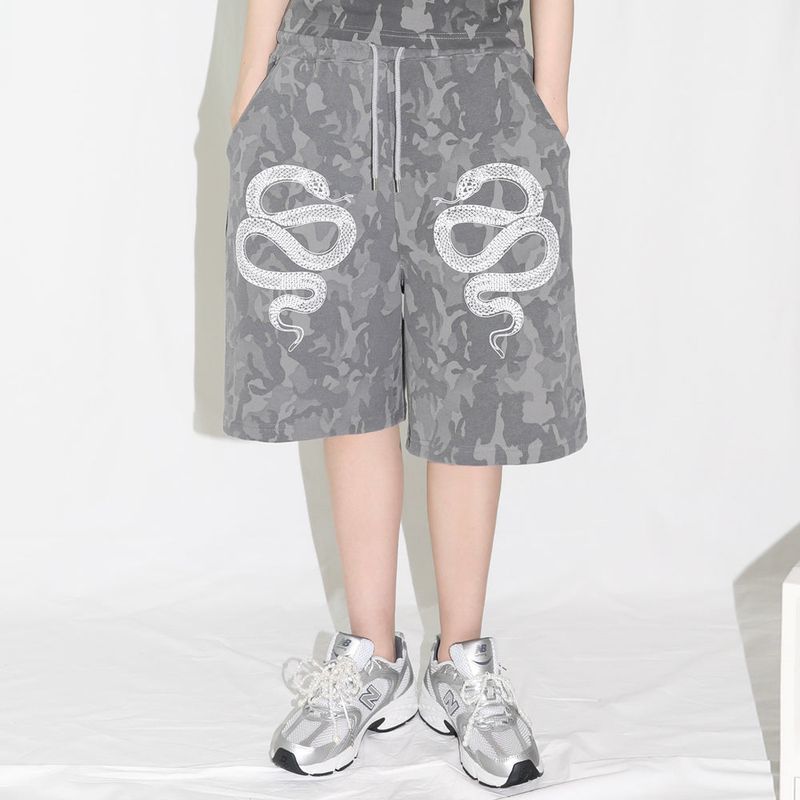 Snake Bermuda Sweat Pants - CAMO