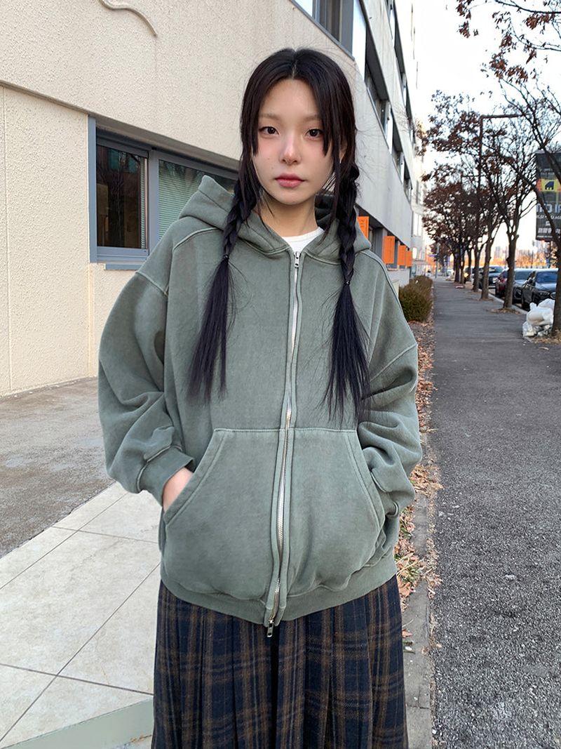 PIGMENT HOOD ZIP-UP (3C)