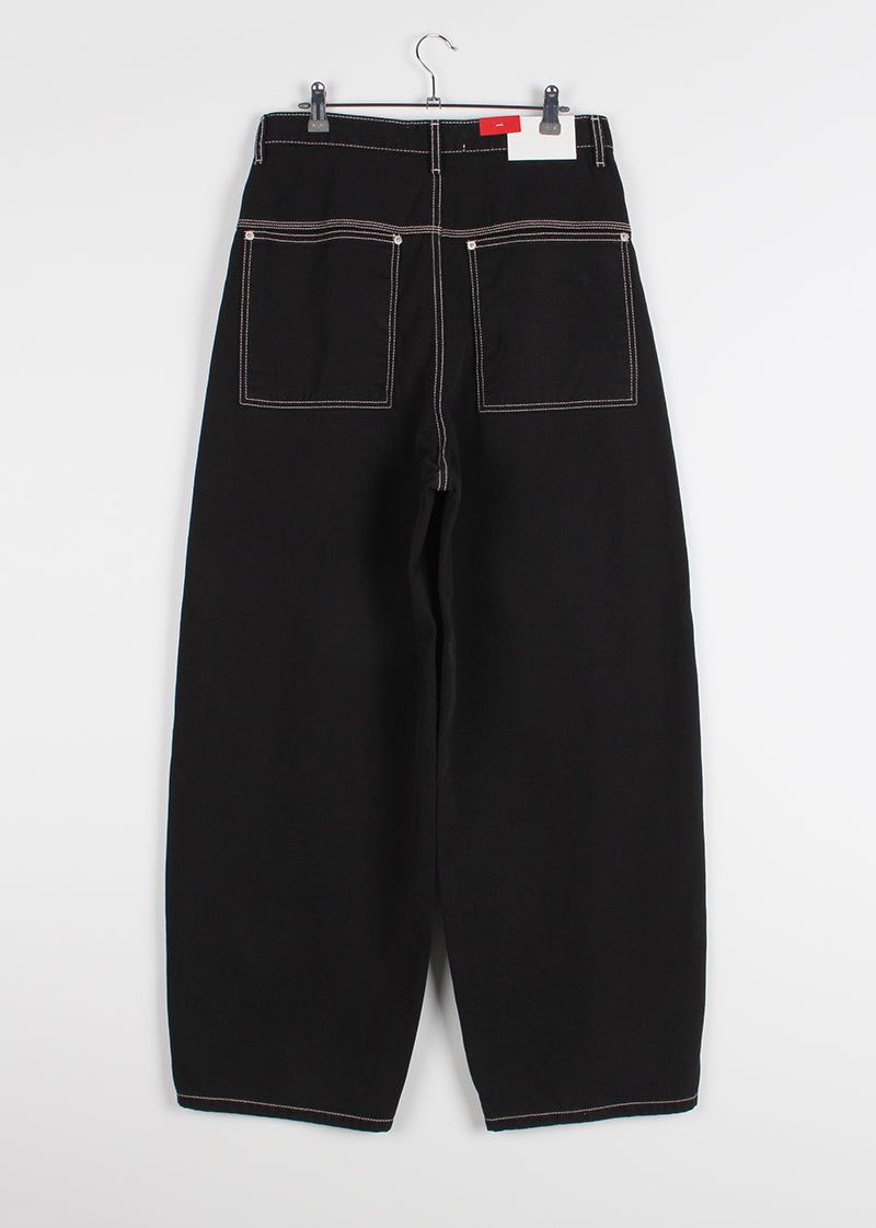 COLOR STITCH WIDE PANTS