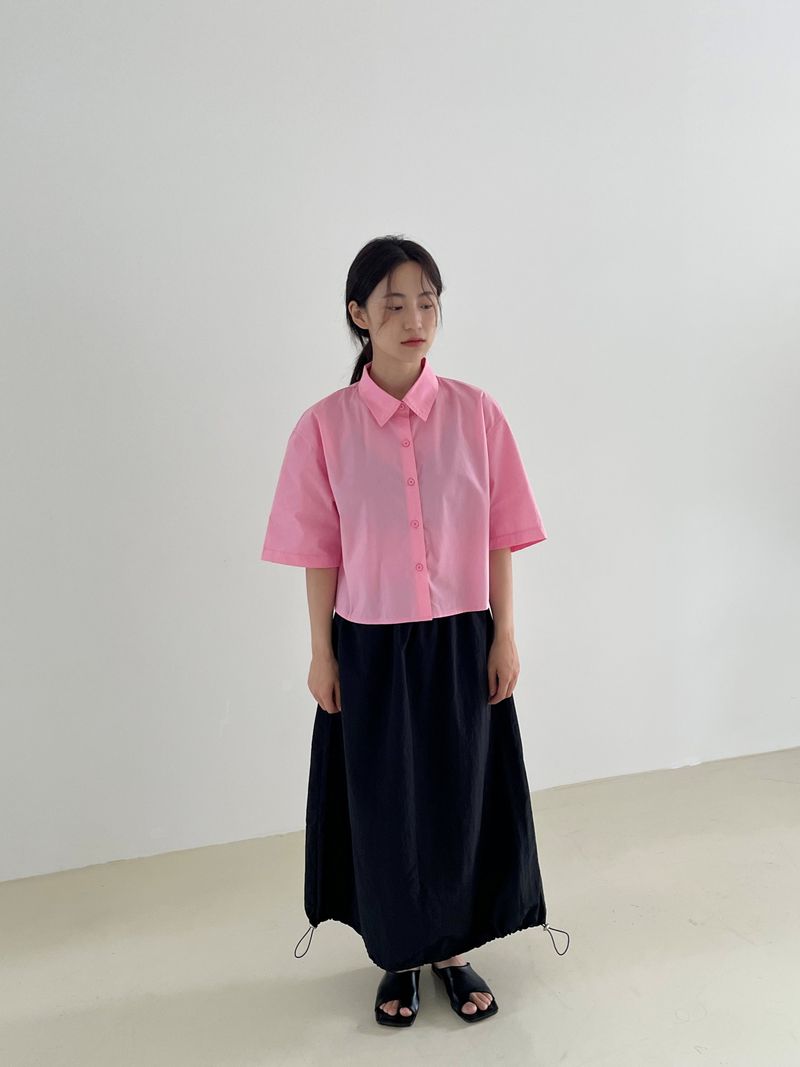 Pocket nylon string skirt