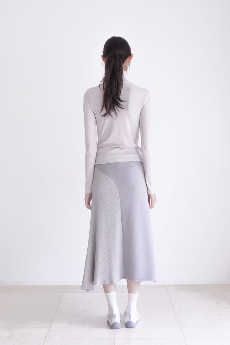 Mermaid Line Long Skirt (GREY)