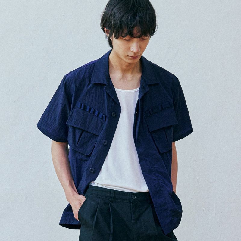 リップストップ オフデューティー ファティーグシャツ ネイビー