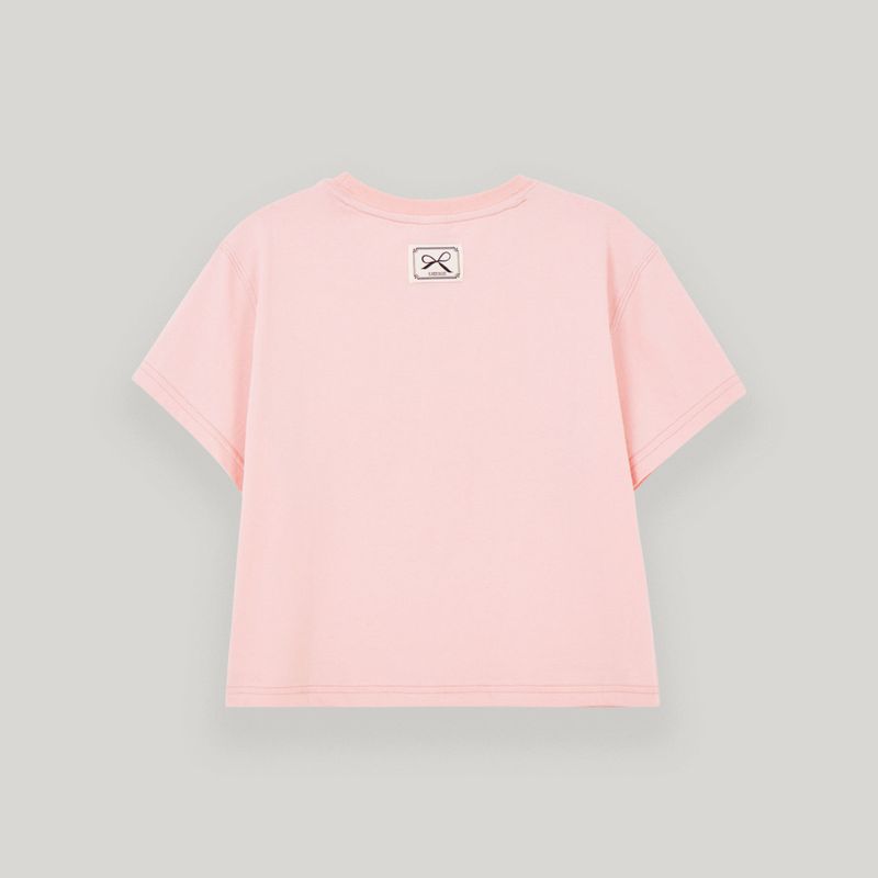 Pink Ribbon Semi-Crop T-Shrit