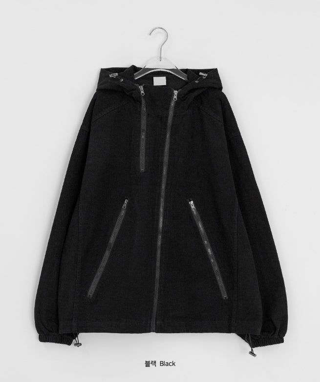 [unisex] Filta Washing Cotton Hood Zip-Up Jacket