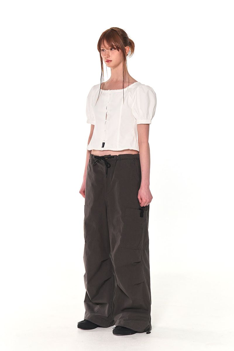 VINTAGE PARACHUTE CARGO PANTS (KHAKI)