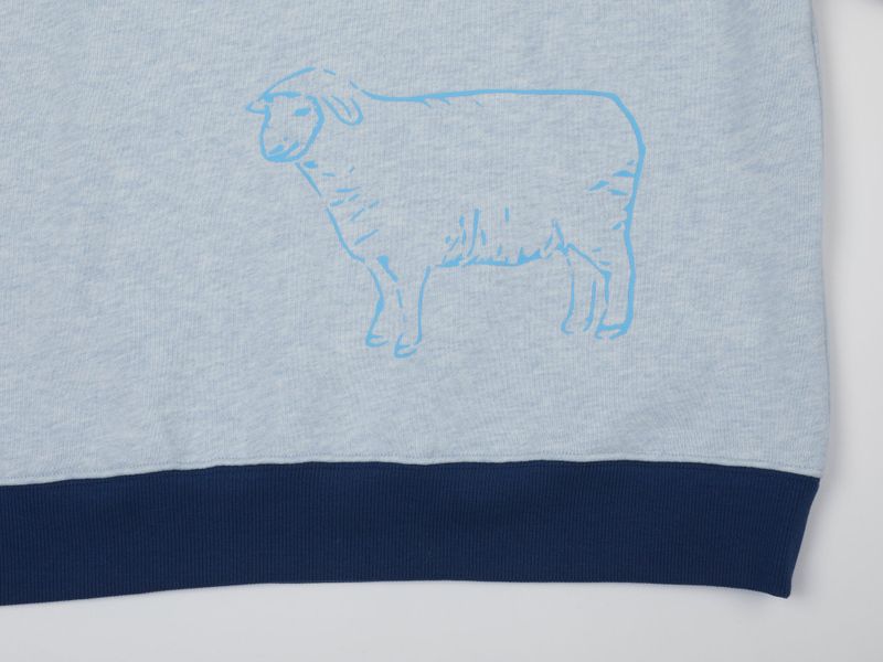 PEACE REGLAN OVER SWEATSHIRTS (DARK BLUE)