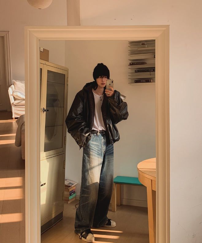 Riot Leather Two Way Bomber Jumper