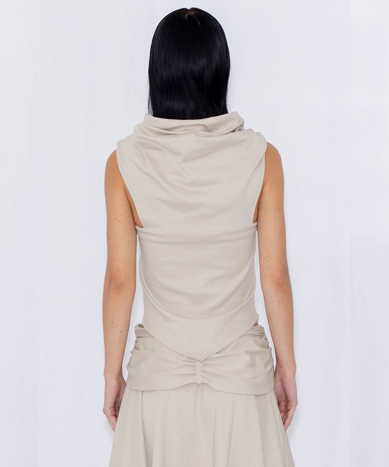 ASYMMETRIC DRAPE TOP