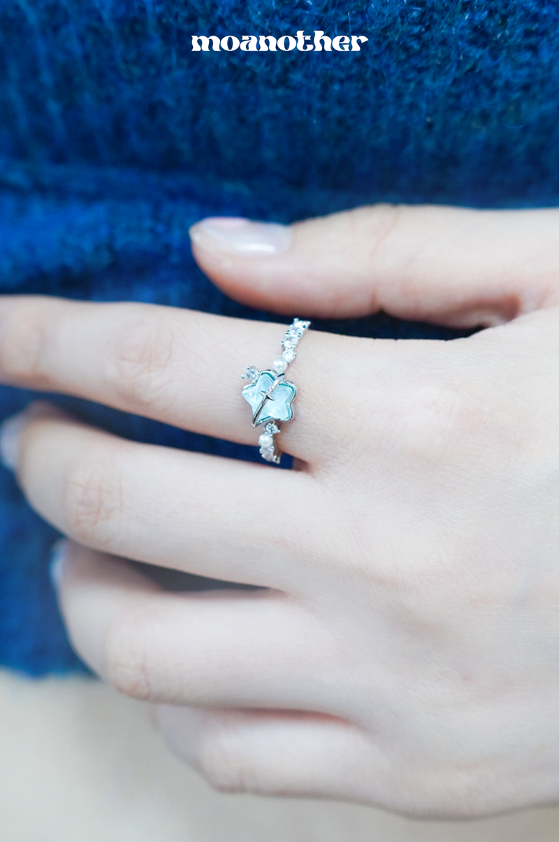 Blueming Star Moon Ring