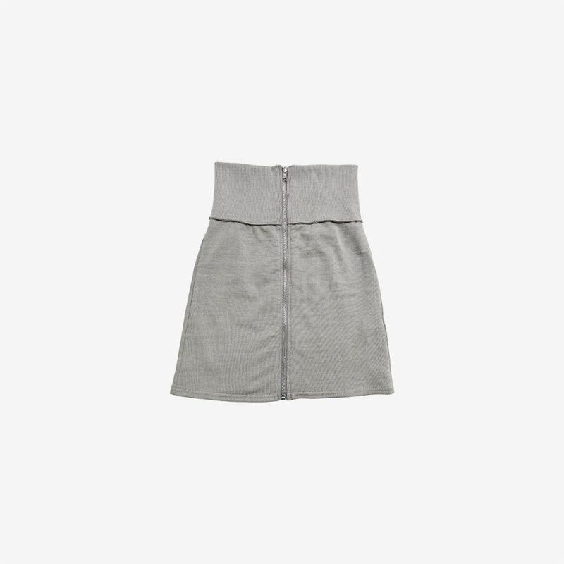 vanon ribbed zipper skirt