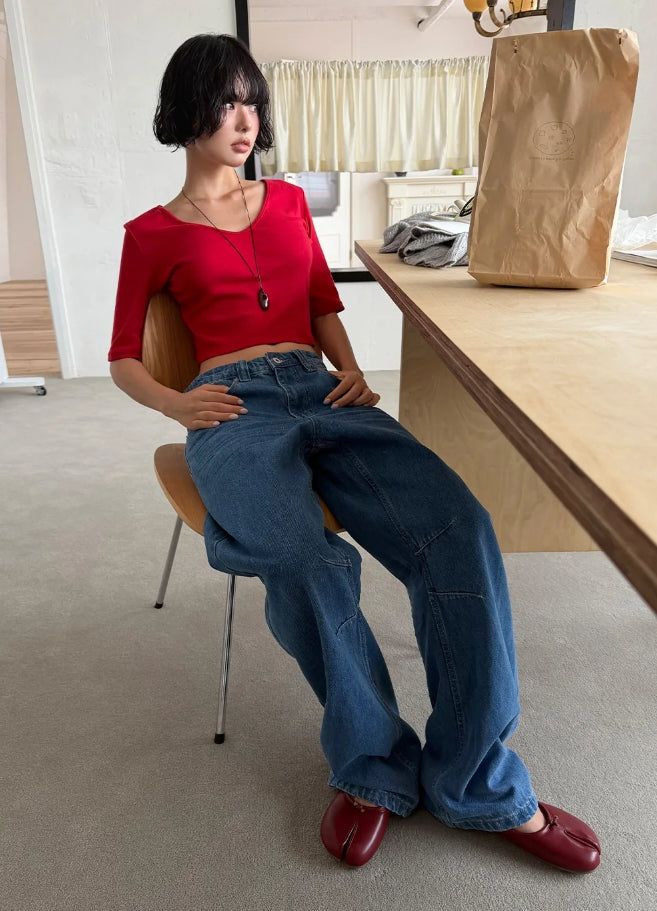 DART CURVED DENIM