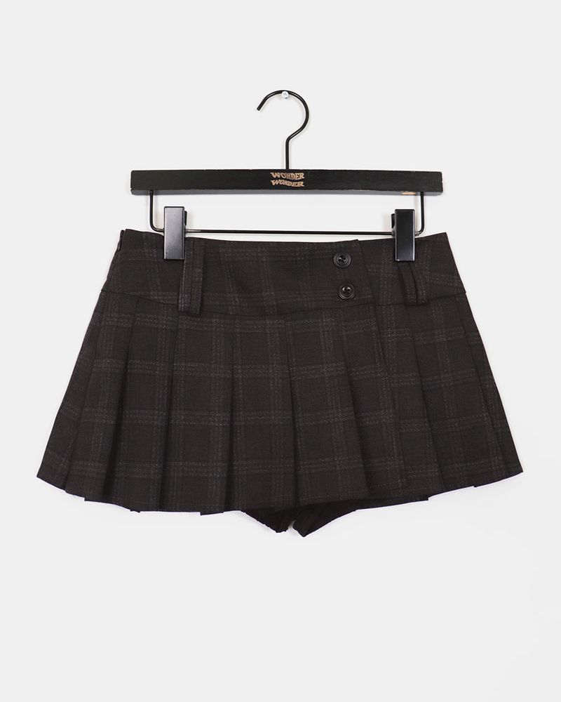 Dappelle checkered pleated mini skirt