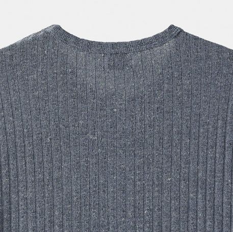 Rogen Ribbed Linen Button Cardigan