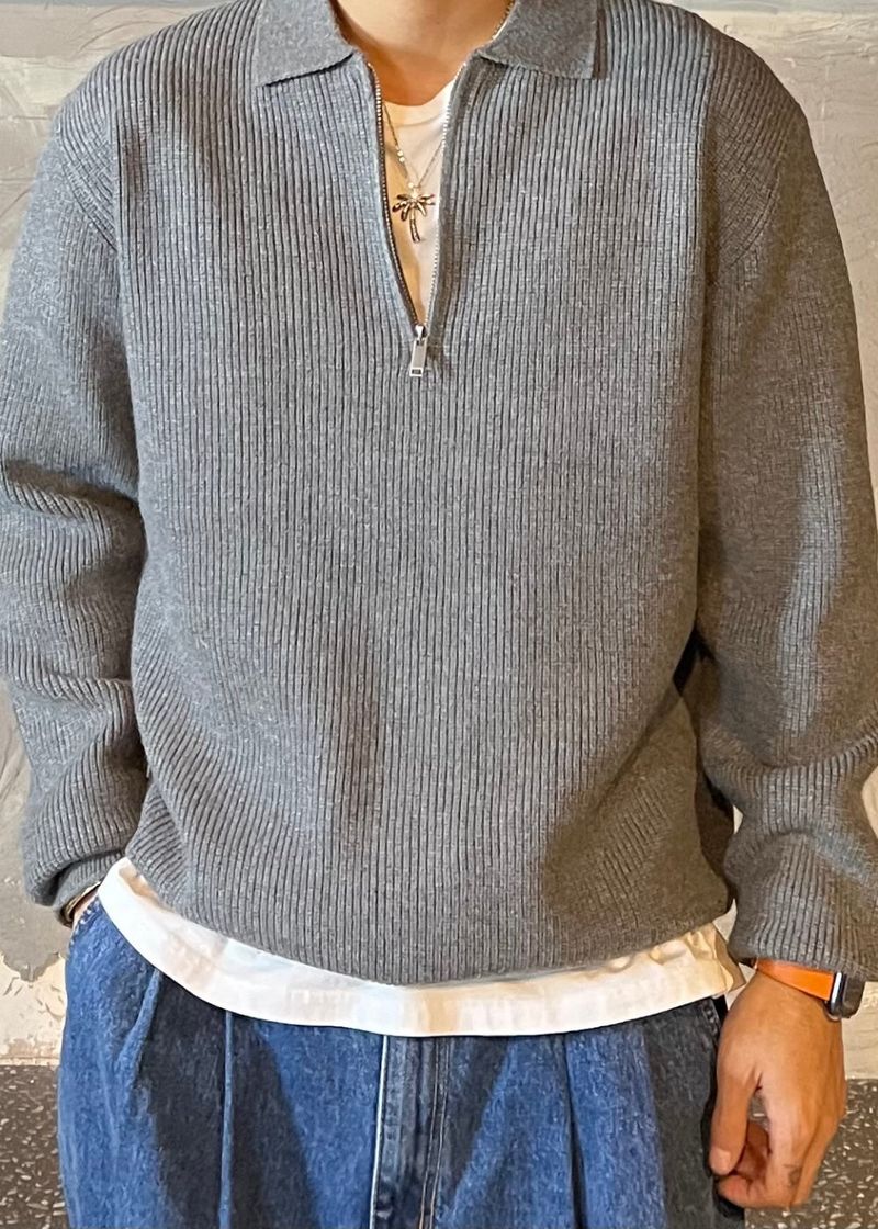 Berghazzi Semi-Zip-up Cara Knit 9COLOR