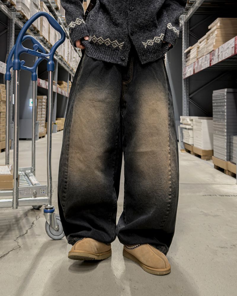 Blon brown teen balloon denim